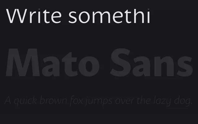 Mato Sans specimen from Capitalics
