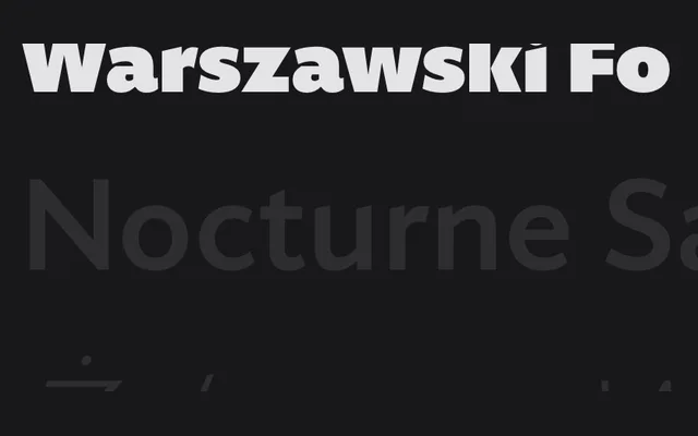 Nocturne Sans specimen from Capitalics