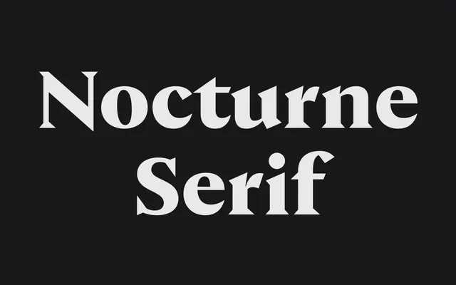Nocturne Serif specimen from Capitalics