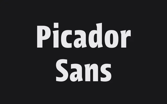 Picador Sans specimen from Capitalics