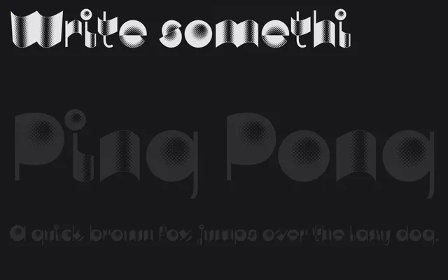 Ping Pong specimen from Capitalics