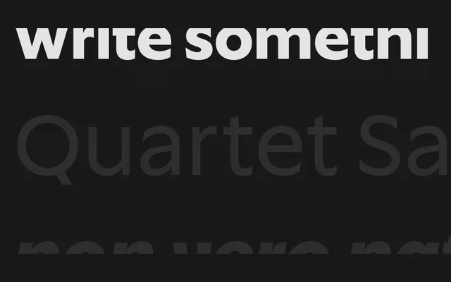 Quartet Sans specimen from Capitalics
