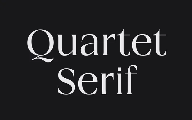 Quartet Serif specimen from Capitalics