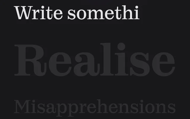 Realise specimen from Capitalics