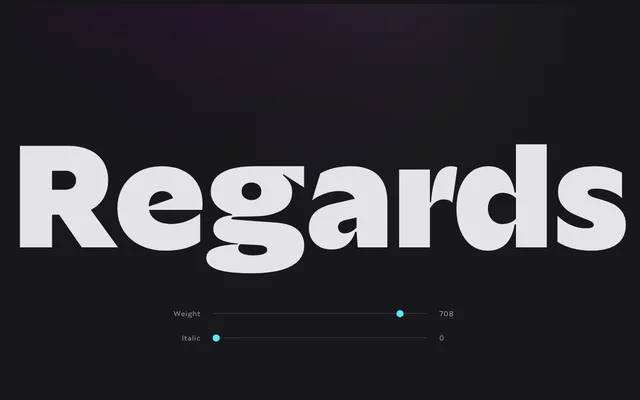 Regards specimen from Capitalics