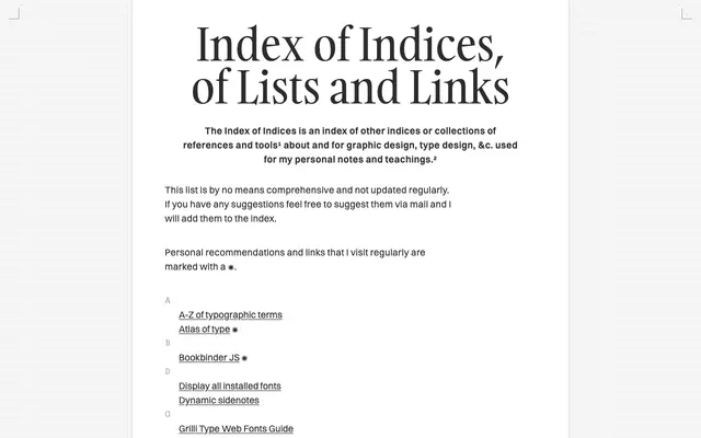 Index of Indices specimen from Carl J. Kurtz