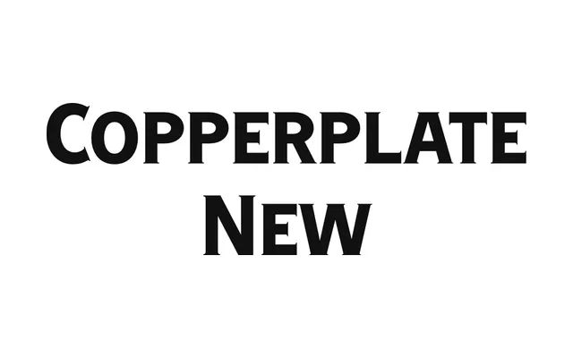 Copperplate New specimen from Caron Twice Fonts