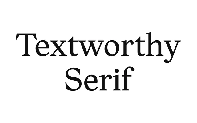 Textworthy Serif specimen from Caron Twice Fonts