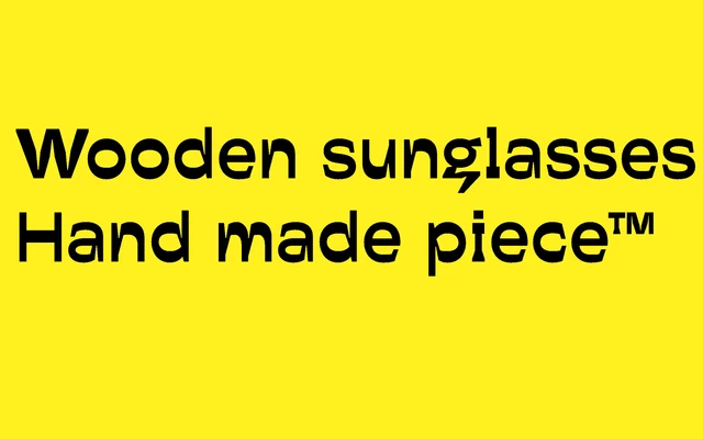 Wild Title Sans specimen from Caron Twice Fonts