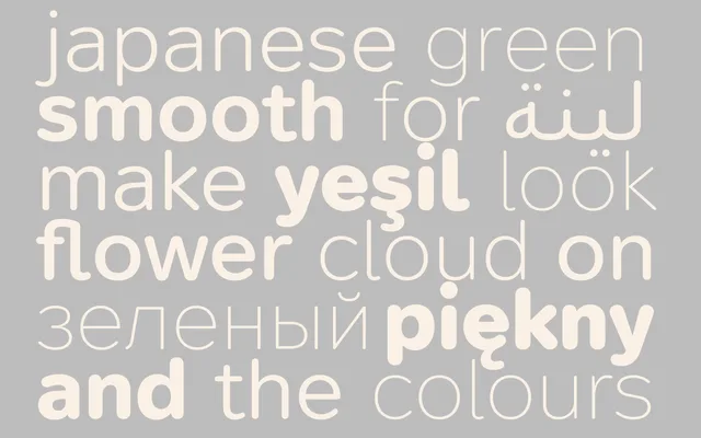 Midori specimen from Carrois Type Design