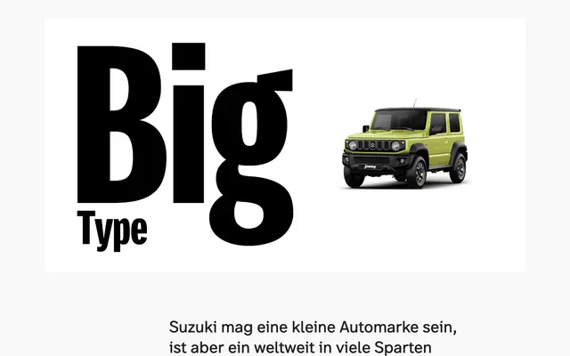 Suzuki specimen from Carrois Type Design
