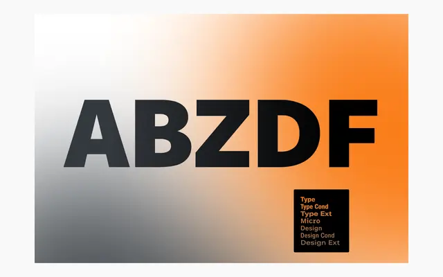 ZDF specimen from Carrois Type Design