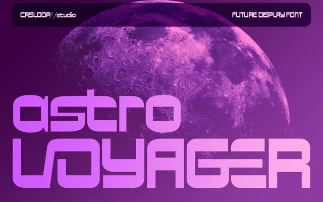 Astro Voyager specimen from Casloop Studio