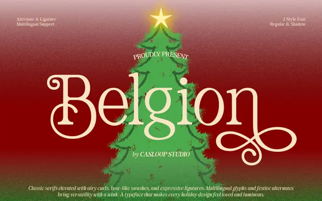 Belgion specimen from Casloop Studio