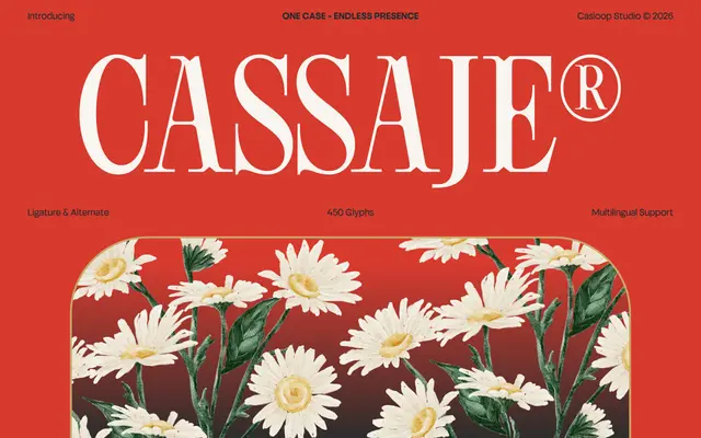 Cassaje specimen from Casloop Studio