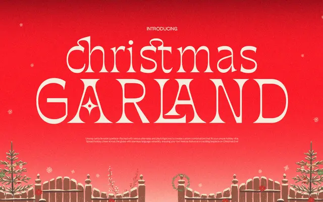 Christmas Garland specimen from Casloop Studio