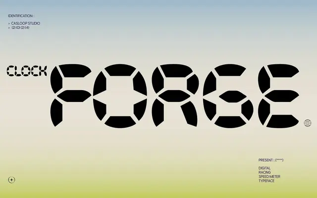 Clock Forge specimen from Casloop Studio