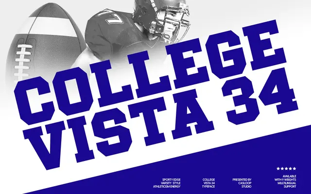 College Vista 34 specimen from Casloop Studio