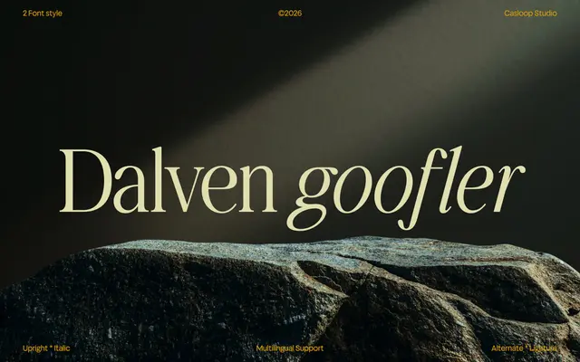 Dalven Goofler specimen from Casloop Studio