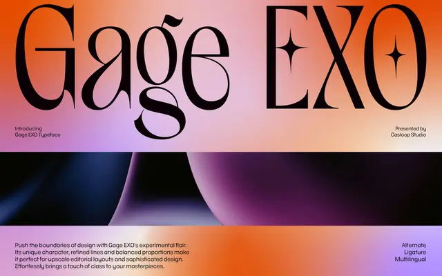 Gage EXO specimen from Casloop Studio