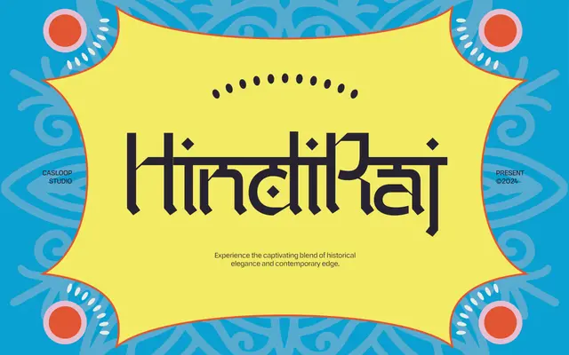 Hindi Raj specimen from Casloop Studio