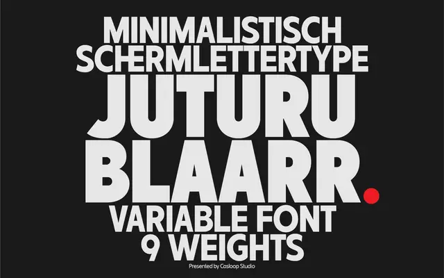 Juturu Blaarr specimen from Casloop Studio