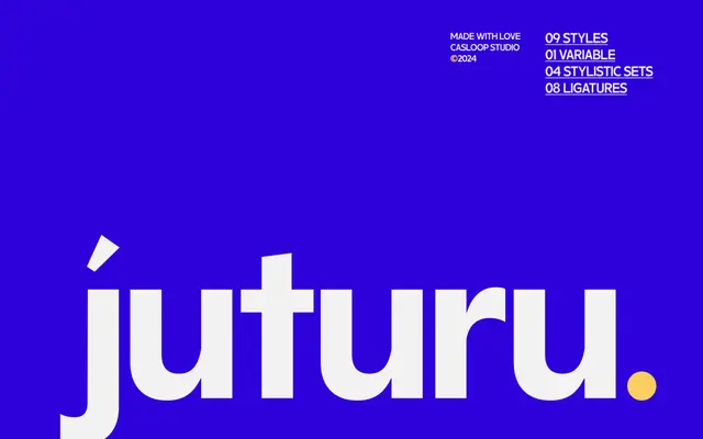 Juturu specimen from Casloop Studio