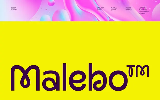 Malebo specimen from Casloop Studio