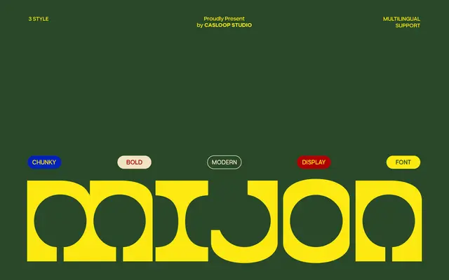 Mijon specimen from Casloop Studio