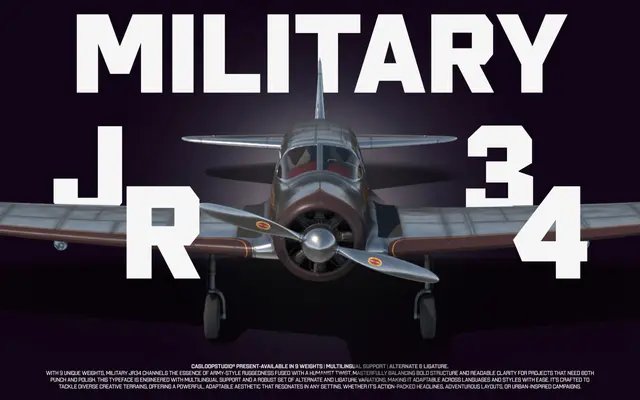Military JR34 specimen from Casloop Studio