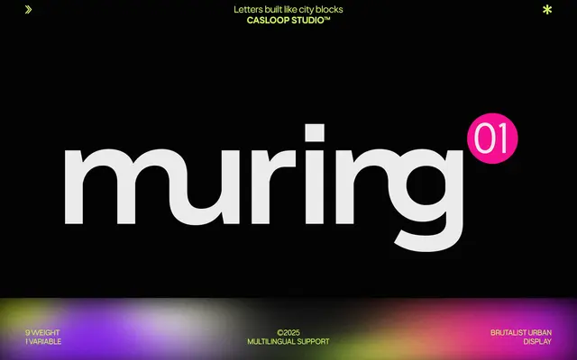 Muring 01 specimen from Casloop Studio