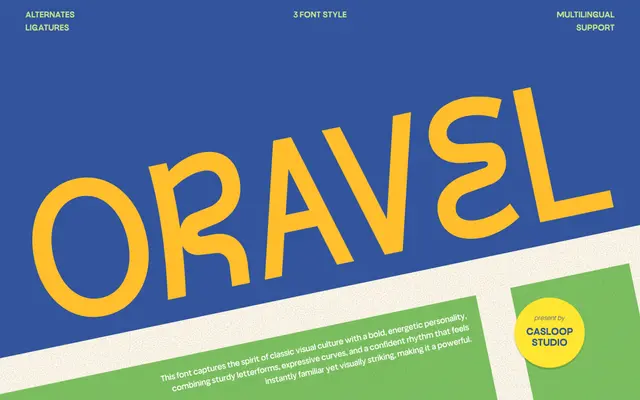 Oravel specimen from Casloop Studio