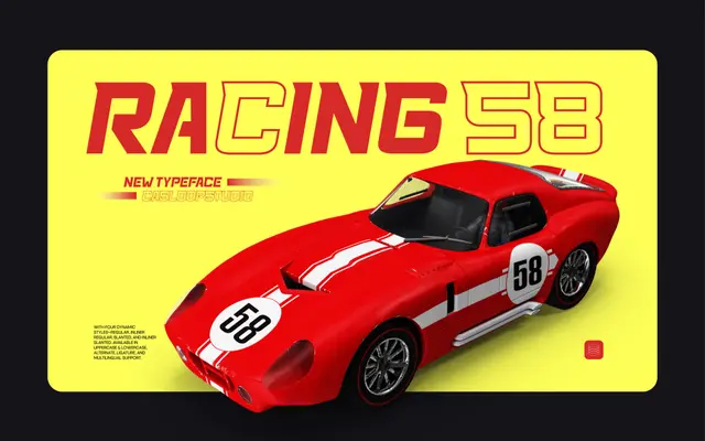 Racing 58 specimen from Casloop Studio