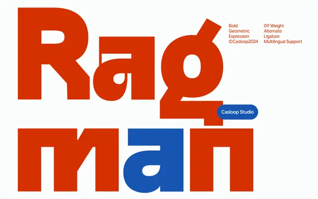 Ragman specimen from Casloop Studio