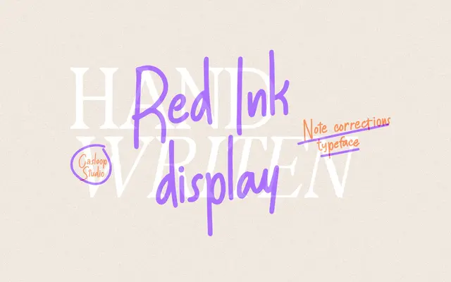 Red Ink specimen from Casloop Studio