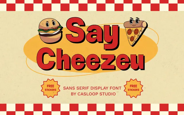 Say Cheezeu specimen from Casloop Studio