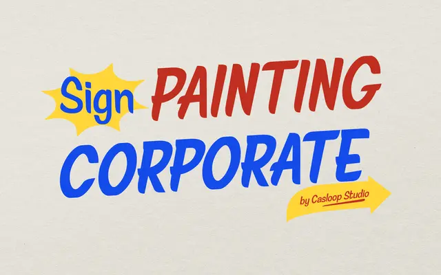 Sign Painting specimen from Casloop Studio