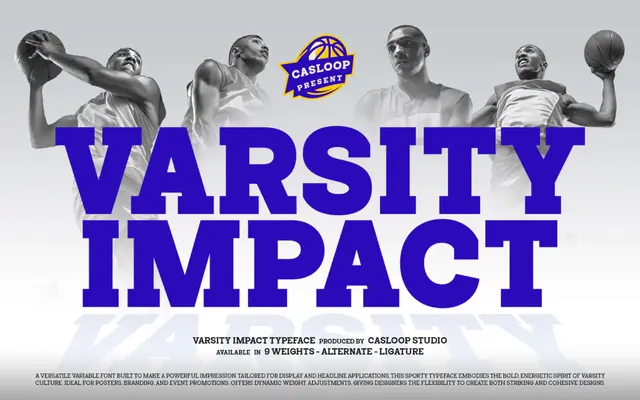 Varsity Impact specimen from Casloop Studio
