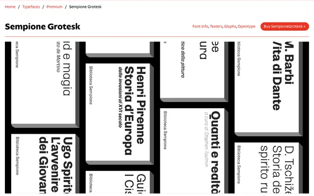 Sempione Grotesk specimen from CAST