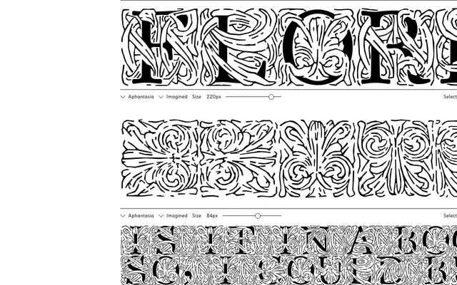 Aphantasia specimen from Céline Hurka Type Foundry