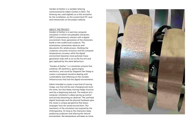 Garden of Aether specimen from Céline Hurka Type Foundry