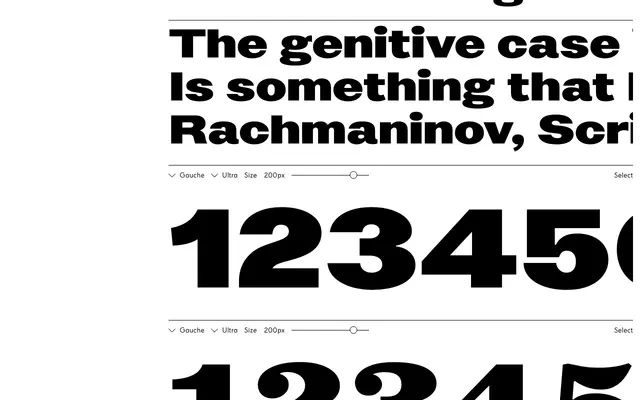 Gauche specimen from Céline Hurka Type Foundry