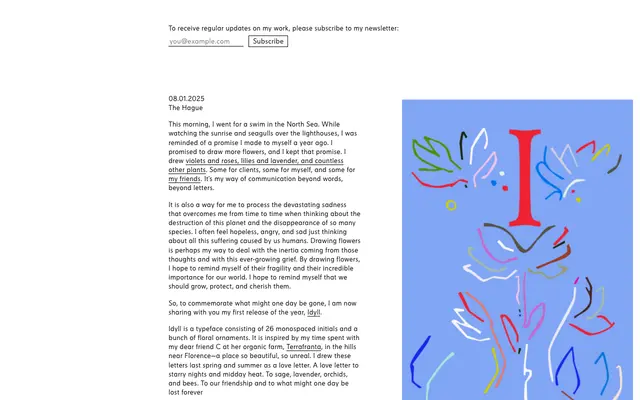 Idyll specimen from Céline Hurka Type Foundry