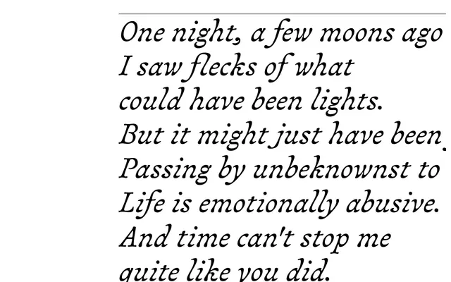 Lilian specimen from Céline Hurka Type Foundry