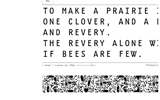 Reverie specimen from Céline Hurka Type Foundry