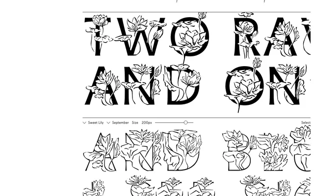 Sweet Lily specimen from Céline Hurka Type Foundry