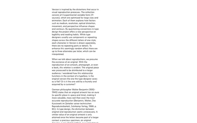 Version specimen from Céline Hurka Type Foundry