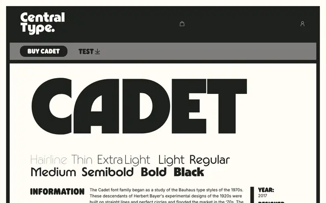 Cadet specimen from Central Type