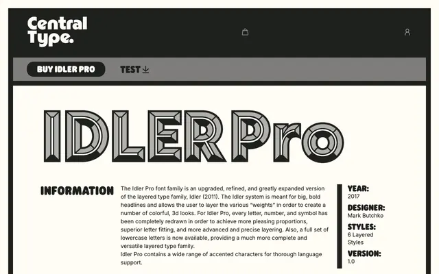 Idler Pro specimen from Central Type