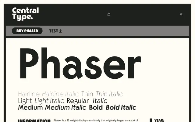 Phaser specimen from Central Type